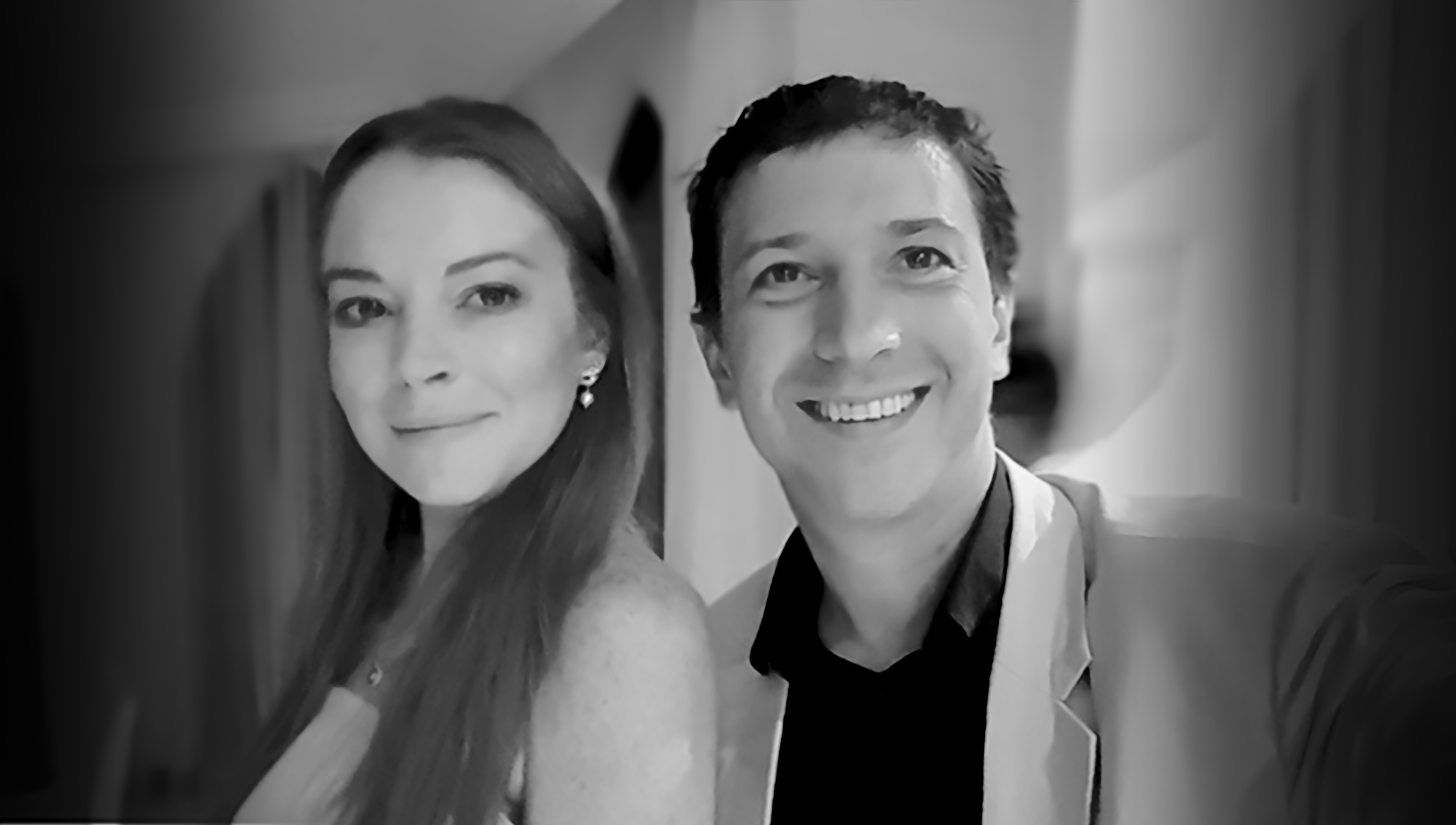 Felipe Scherson with Lindsay Lohan